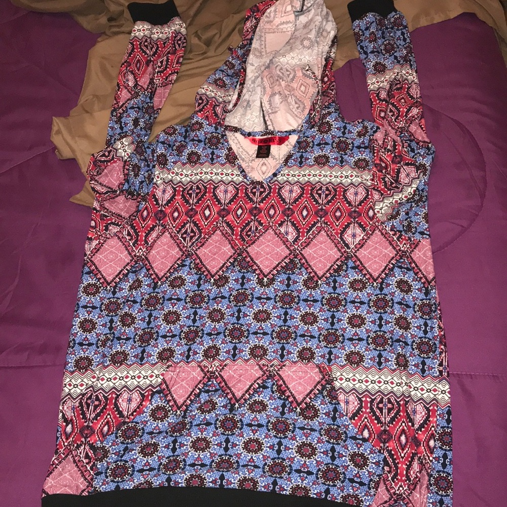 Red multicolor hoodie